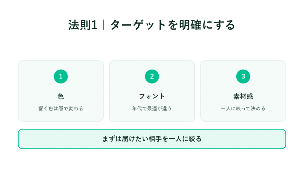 ルール1：対象を明確に「カラーフォント素材1人」に限定すると記載